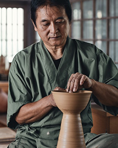 高取烧味乐窑15代　龟井味乐